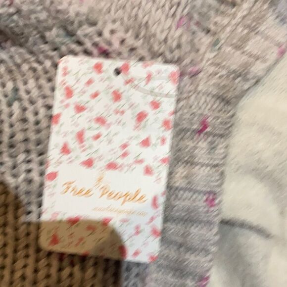 Free People Honey Cable Pullover Woman’s Sweater in White Combo Various Sizes - Picture 4 of 6